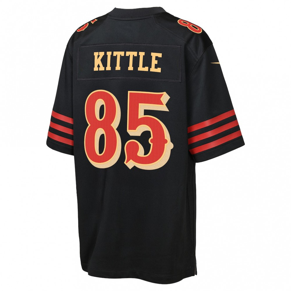 George Kittle San Francisco 49ers Nike Youth 2025 Rivalries Collection Game Jersey - Black-GridironStore